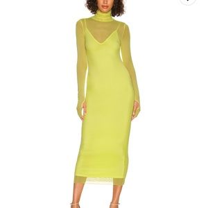 AFRM SHAILENE ABSTRACT NEON DRESS size MEDIUM